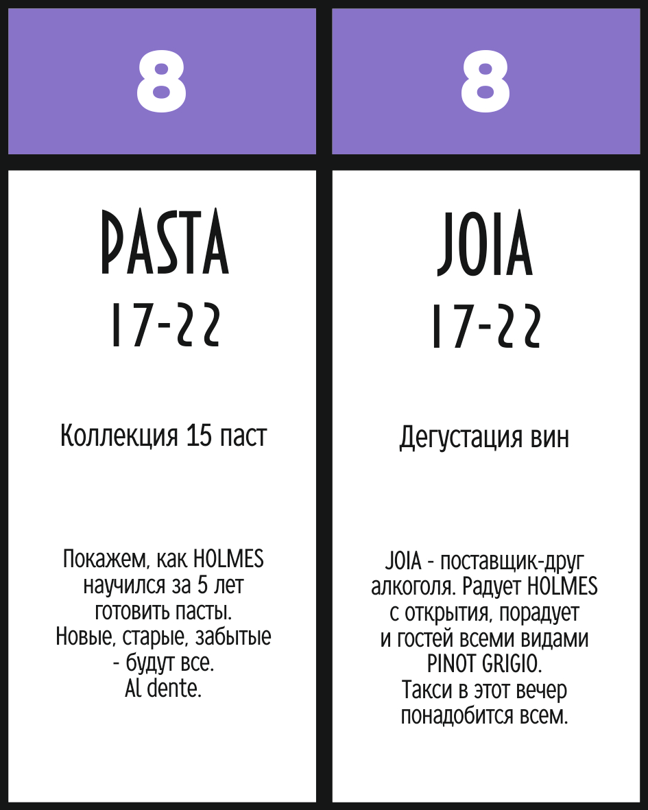 8 октября — Pasta, Joia